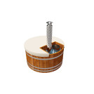 Термокрышка круглая с прямоугольным вырезом для печи или лесенки