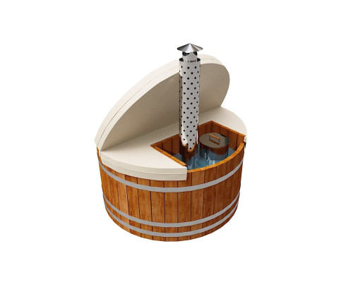 Термокрышка круглая с прямоугольным вырезом для печи или лесенки