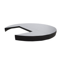 Термокрышка круглая с прямоугольным вырезом для печи или лесенки