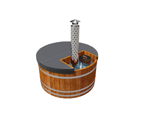 Термокрышка круглая с прямоугольным вырезом для печи или лесенки