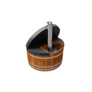 Термокрышка круглая с прямоугольным вырезом для печи или лесенки