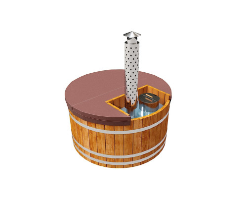 Термокрышка круглая с прямоугольным вырезом для печи или лесенки