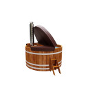 Термокрышка круглая с прямоугольным вырезом для печи или лесенки