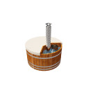 Термокрышка круглая с треугольным вырезом для печи или лесенки