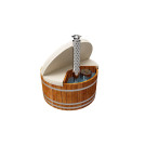 Термокрышка круглая с треугольным вырезом для печи или лесенки